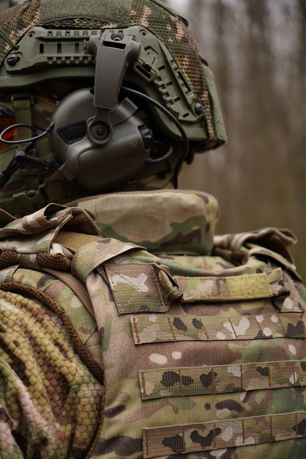 Захист шиї mod. 1 з балістичним захистом 2 клас Militex cordura USA Мультикам