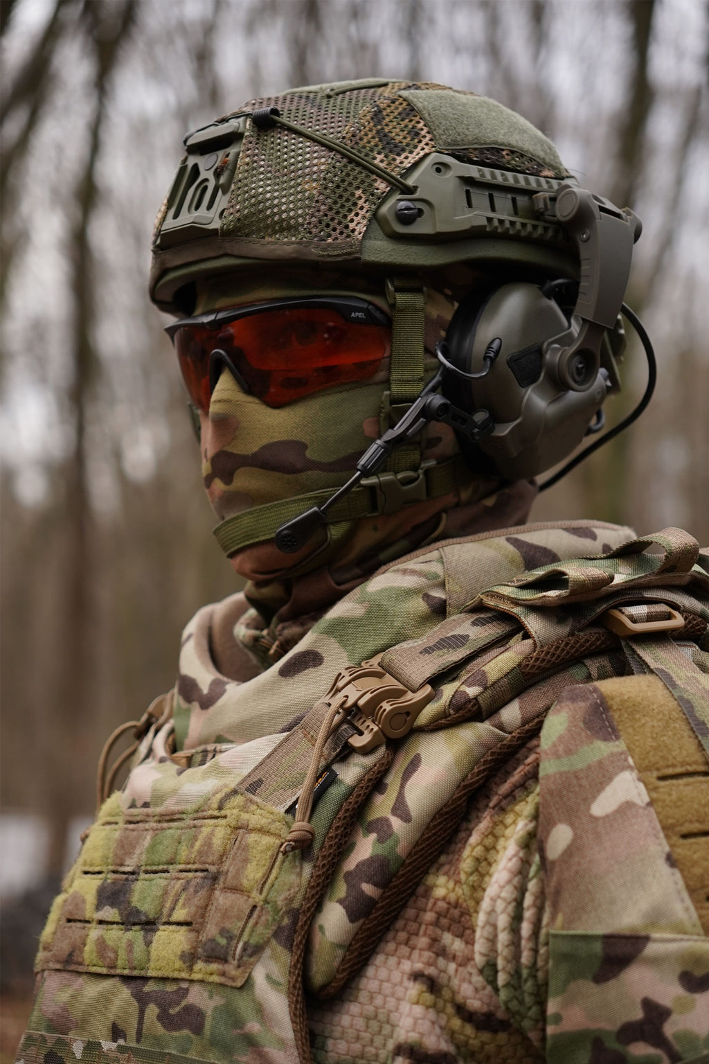 Захист шиї mod. 1 з балістичним захистом 2 клас Militex cordura USA Мультикам