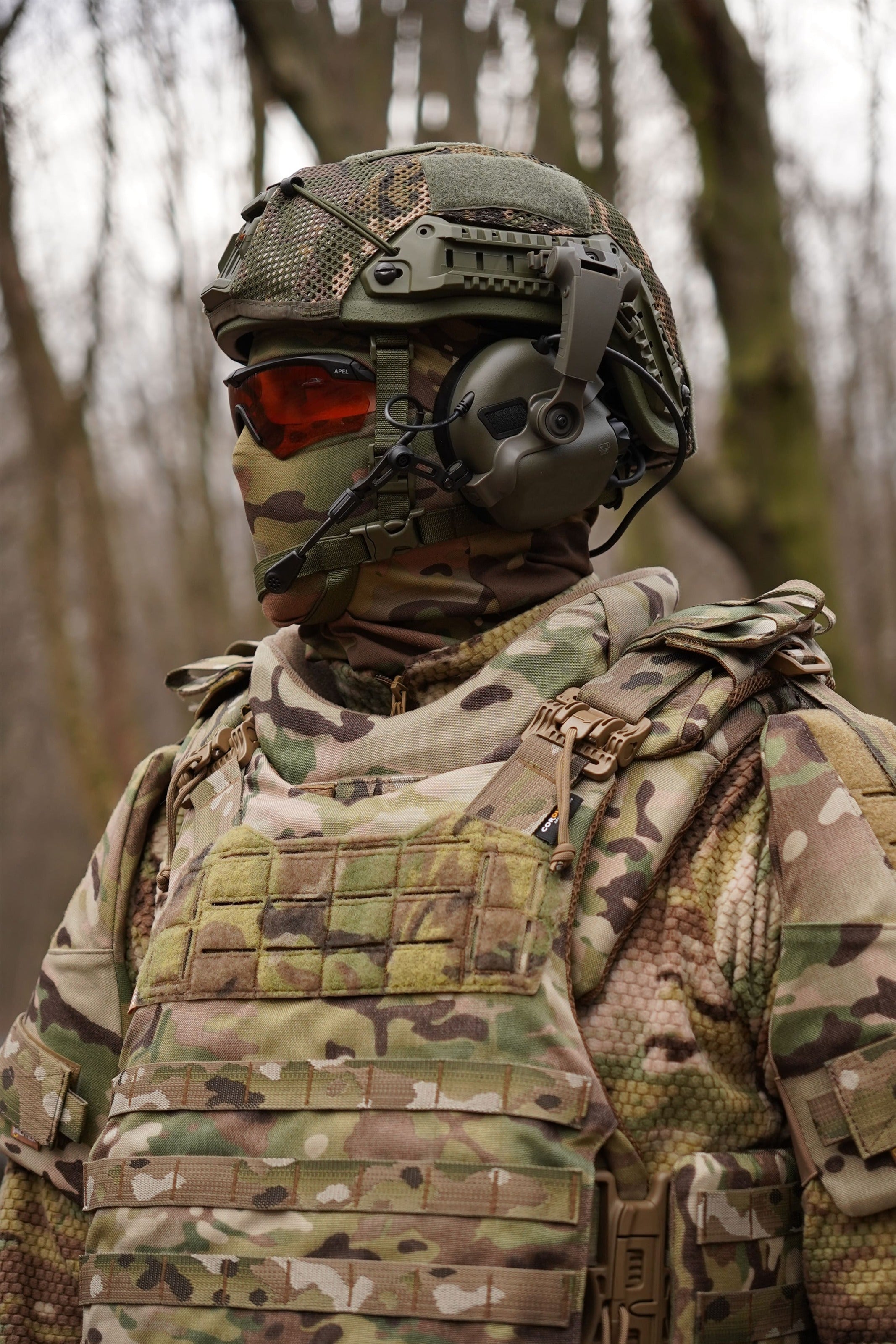 Захист шиї mod. 1 з балістичним захистом 2 клас Militex cordura USA Мультикам