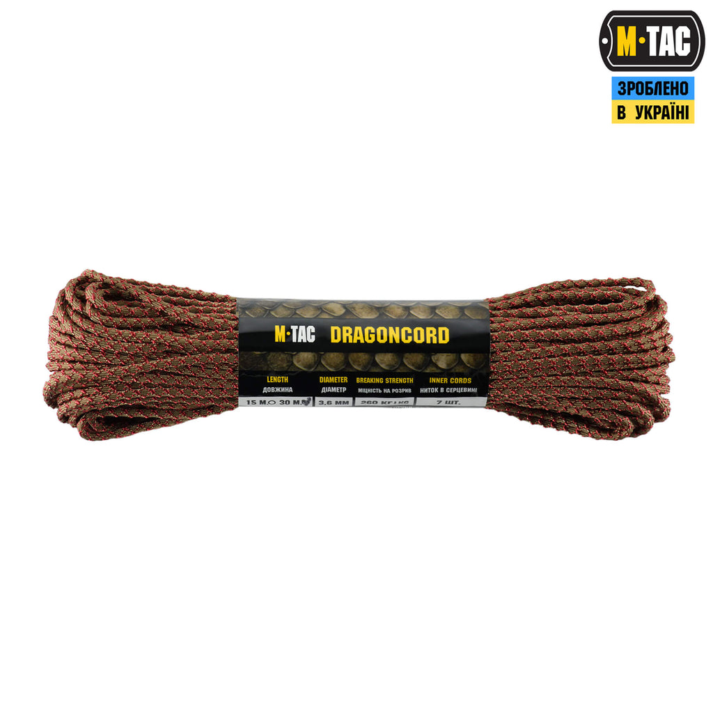 M-Tac паракорд Dragon Cord 30m Coyote/Maroon