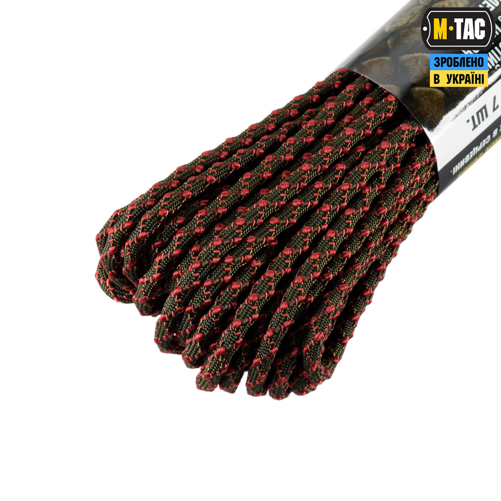 M-Tac паракорд Dragon Cord 15m OD Green/Maroon