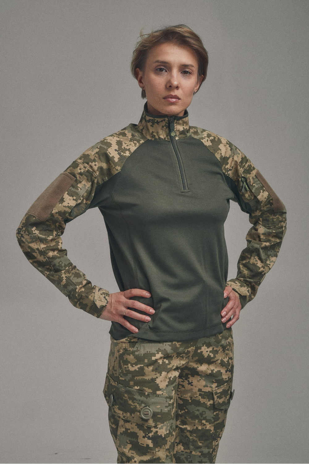 Жіноча бойова сорочка UBACS для бронежилета Піксель/Хакі