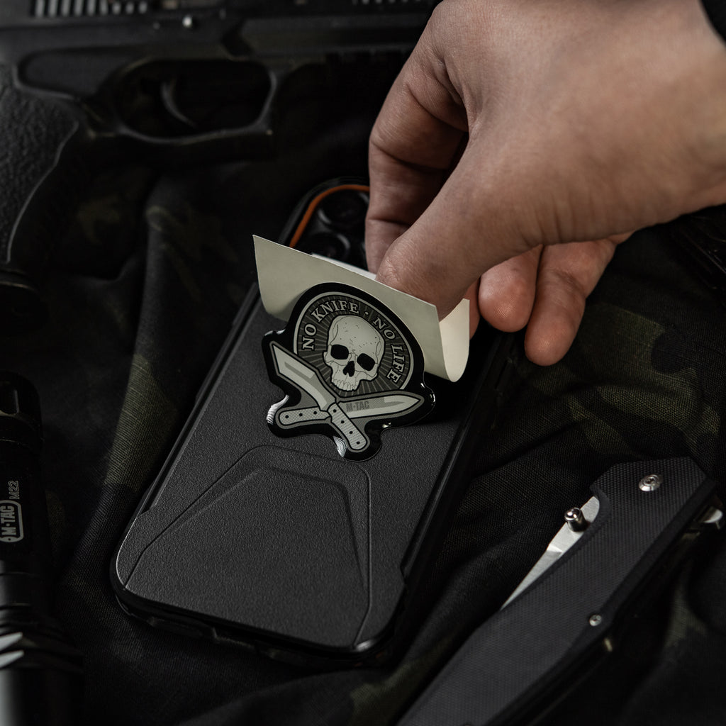 M-Tac наклейка обємна No Knife - No Life