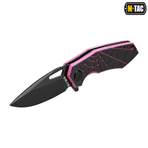 M-Tac ніж складний Type 12 Spider Web Black/Pink