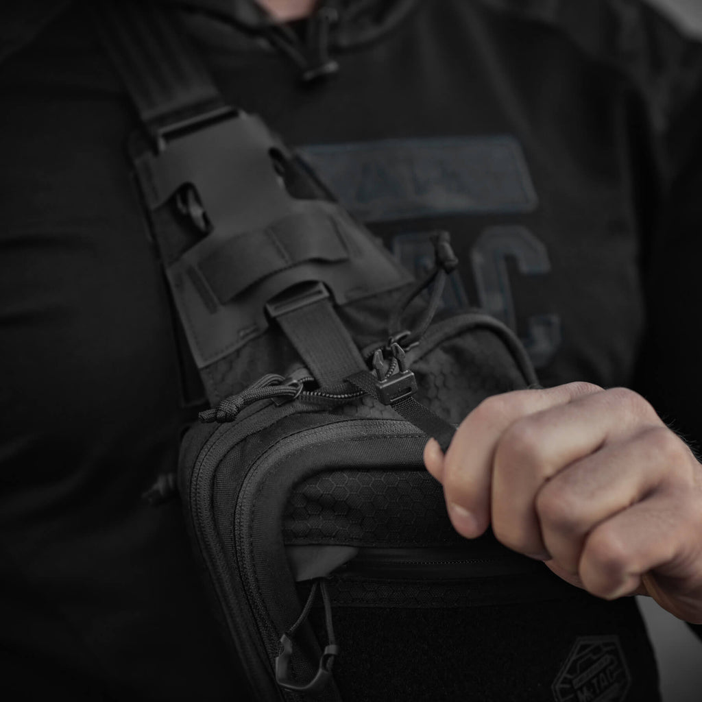 M-Tac сумка Sling Pistol Bag Hex з липучкою Black