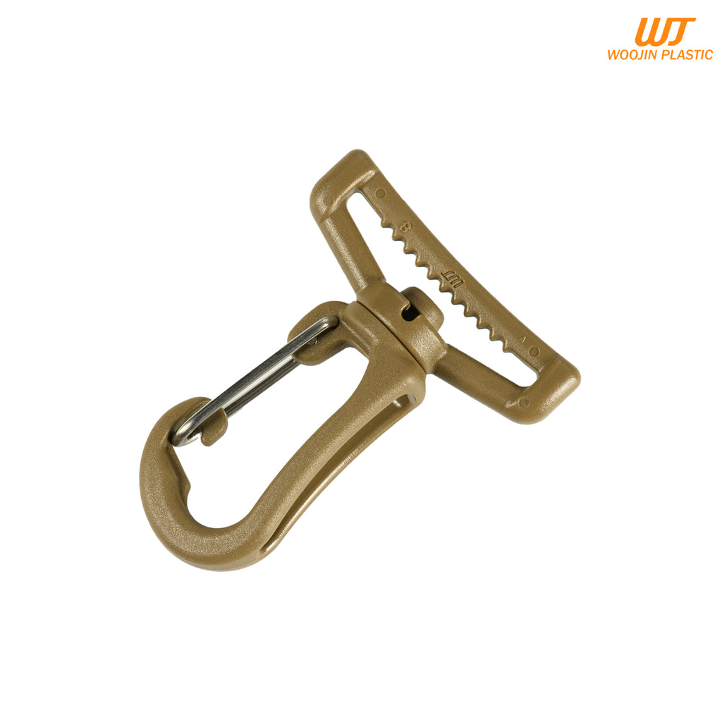 Woojin Plastic карабін Stable Metal Hook 38mm Coyote