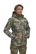 Зимова утеплена жіноча FS куртка-трансформер Soft Shell 2в1, мультикам