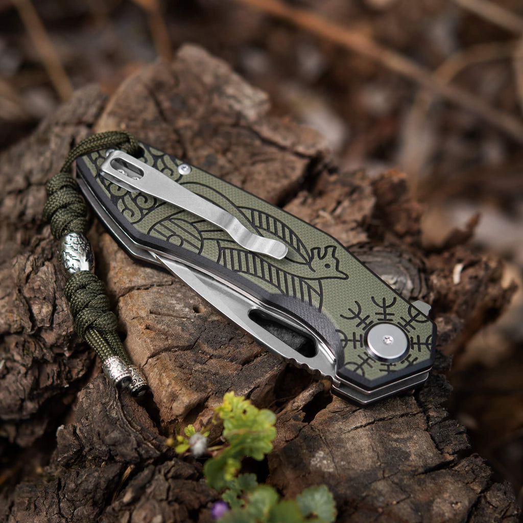 M-Tac ніж складний Type 12 Scandinavian Stonewash Black/Olive